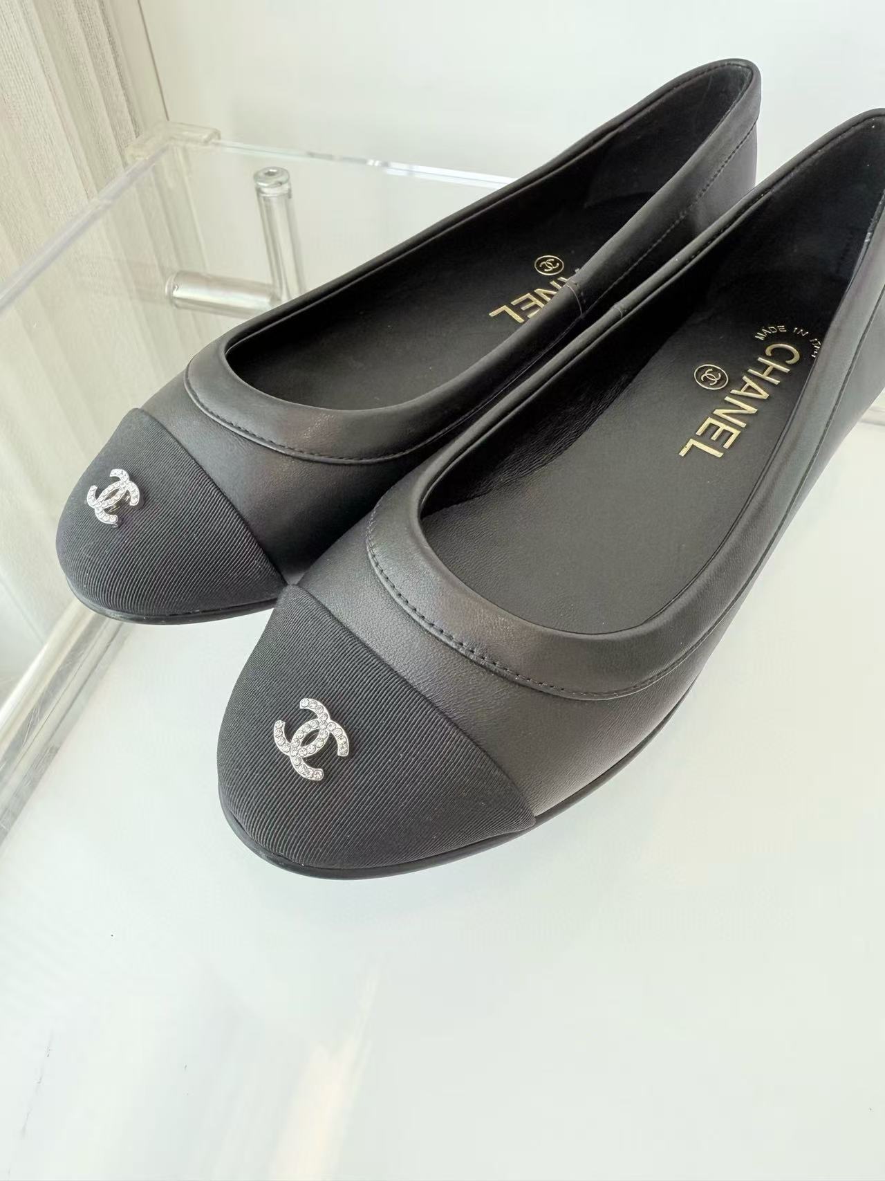 CHANE1 高品質ダブルCフラットシューズ【50％割引+送料無料】