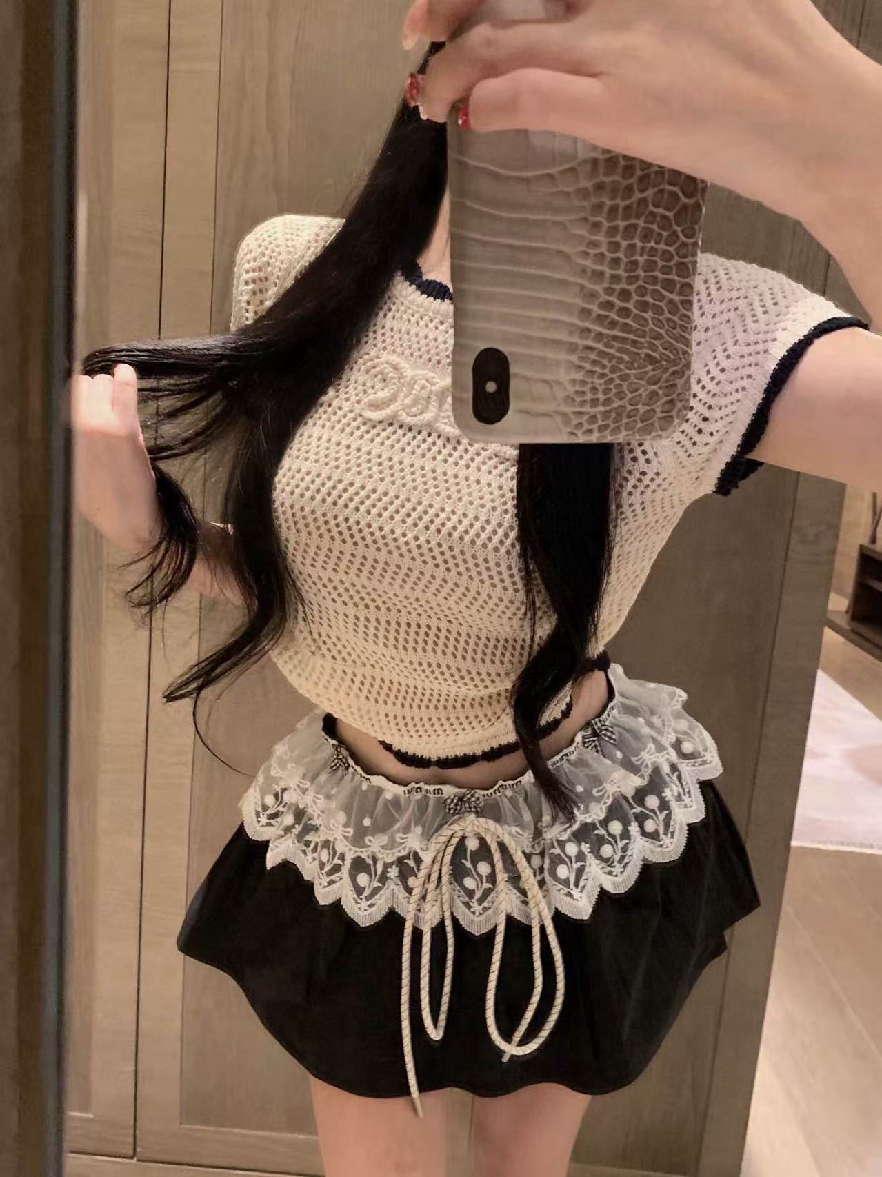 CEL1NE 凱旋門中空セーター【50％割引+送料無料】