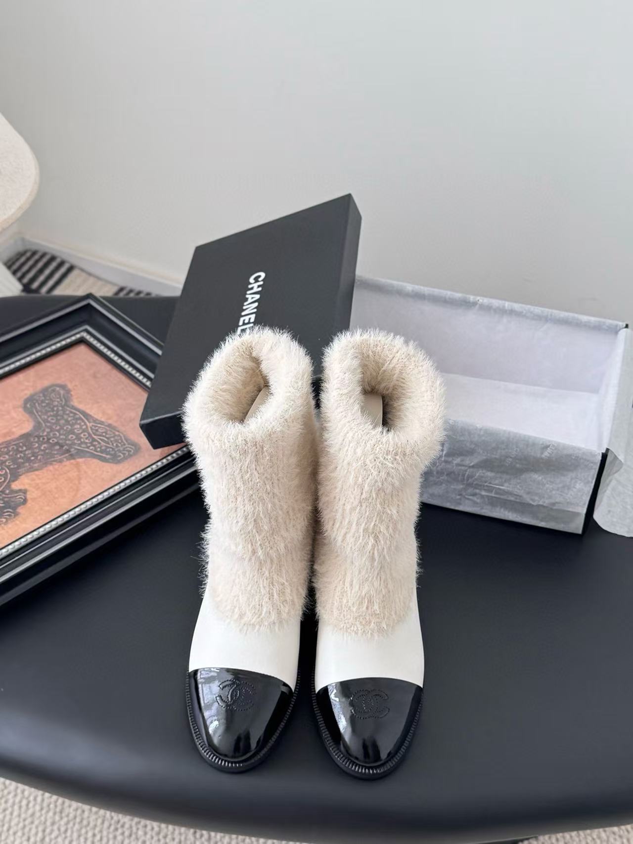 CHANE1 高品質ミンクファー 秋冬ブーツ【50％割引+送料無料】