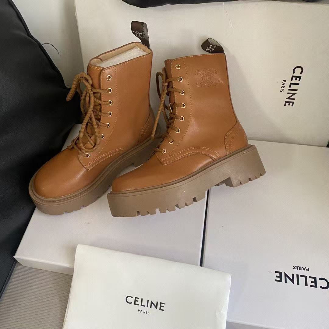 CEL1NE 凱旋門プラットフォーム レースアップ アンクルブーツ【50％割引+送料無料】