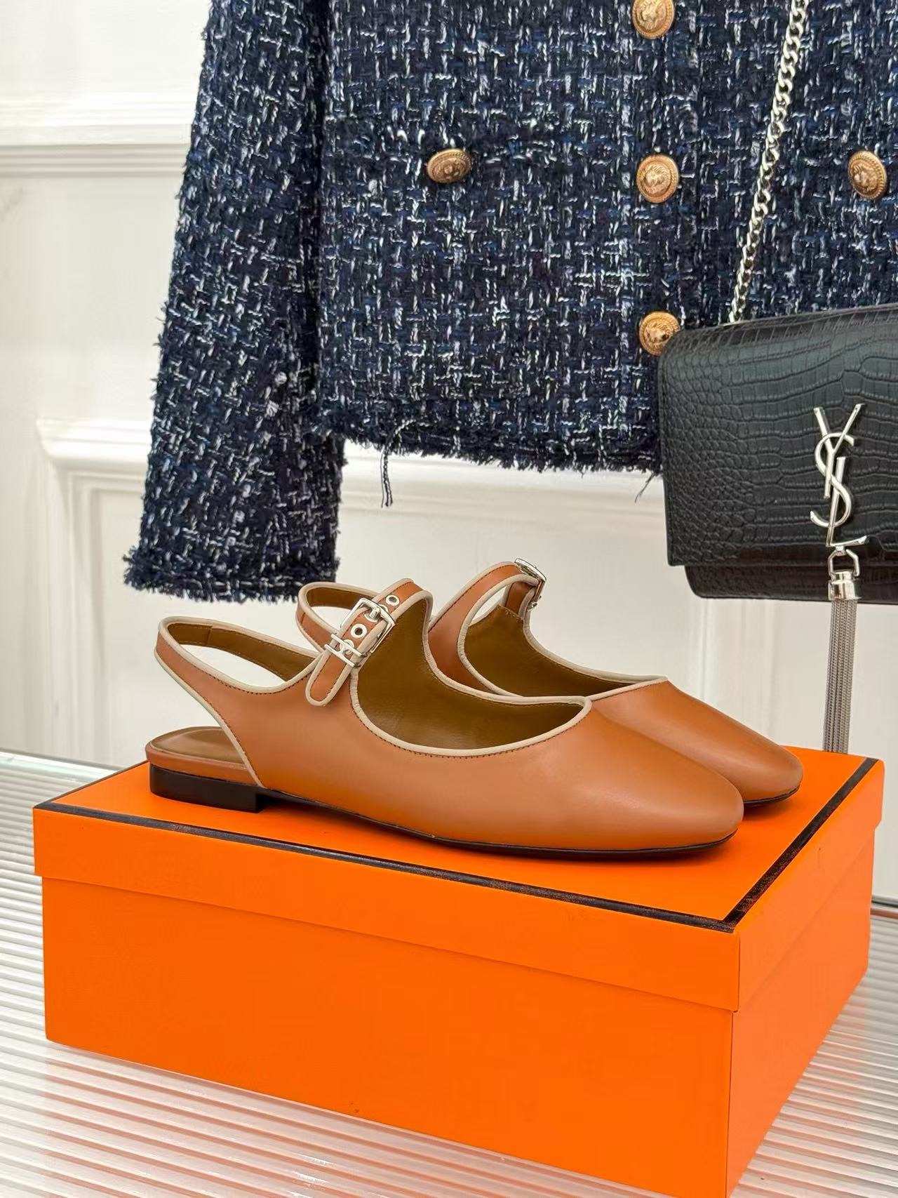 HERME5 高級レザーフラットサンダル【50％割引+送料無料】