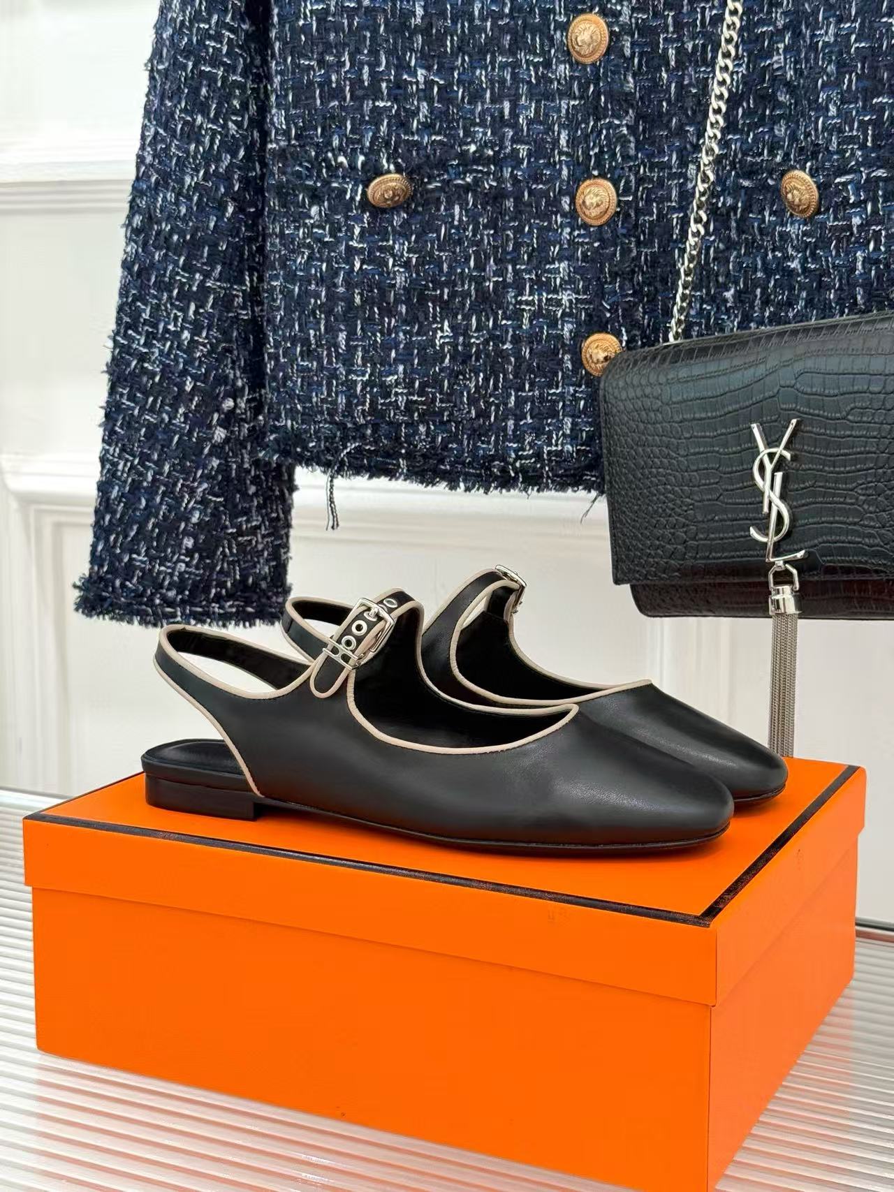 HERME5 高級レザーフラットサンダル【50％割引+送料無料】