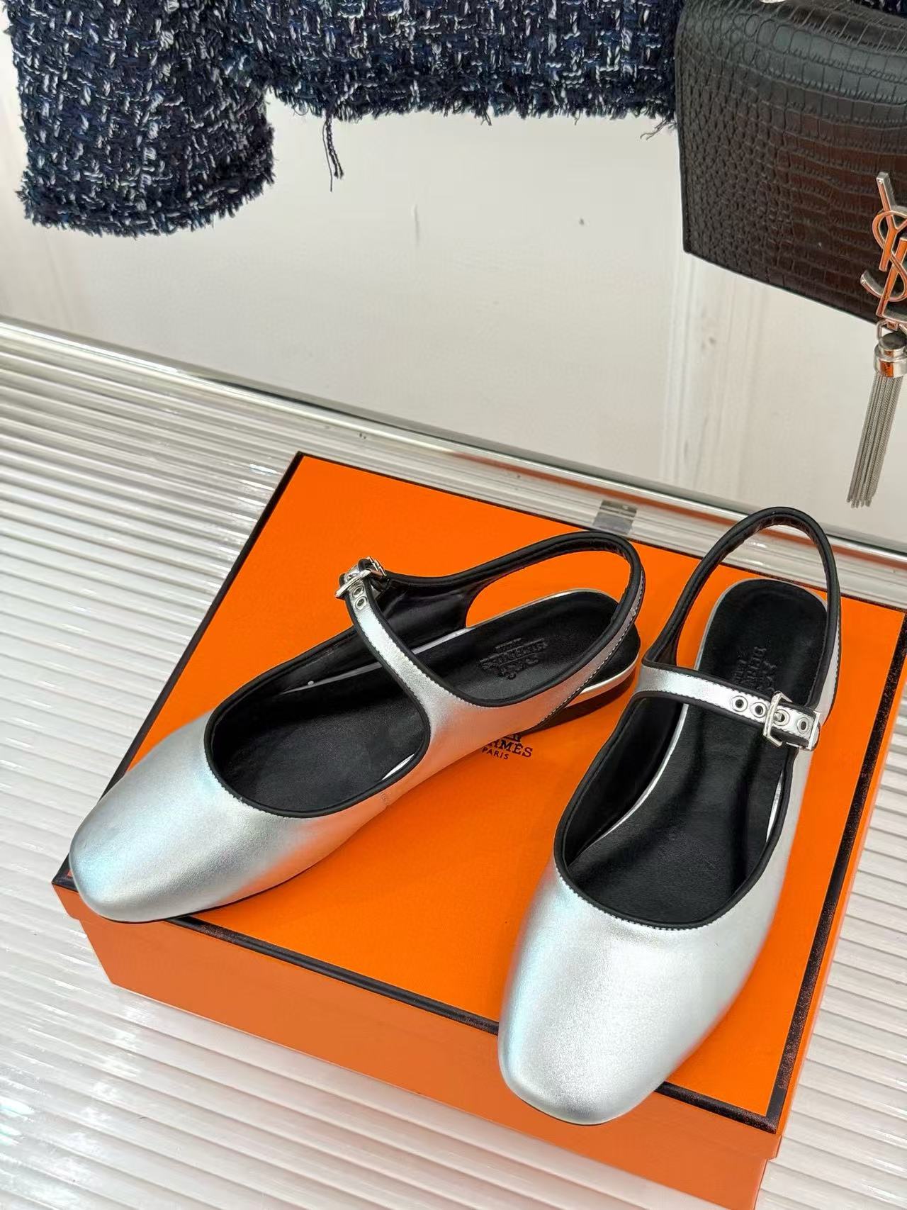 HERME5 高級レザーフラットサンダル【50％割引+送料無料】