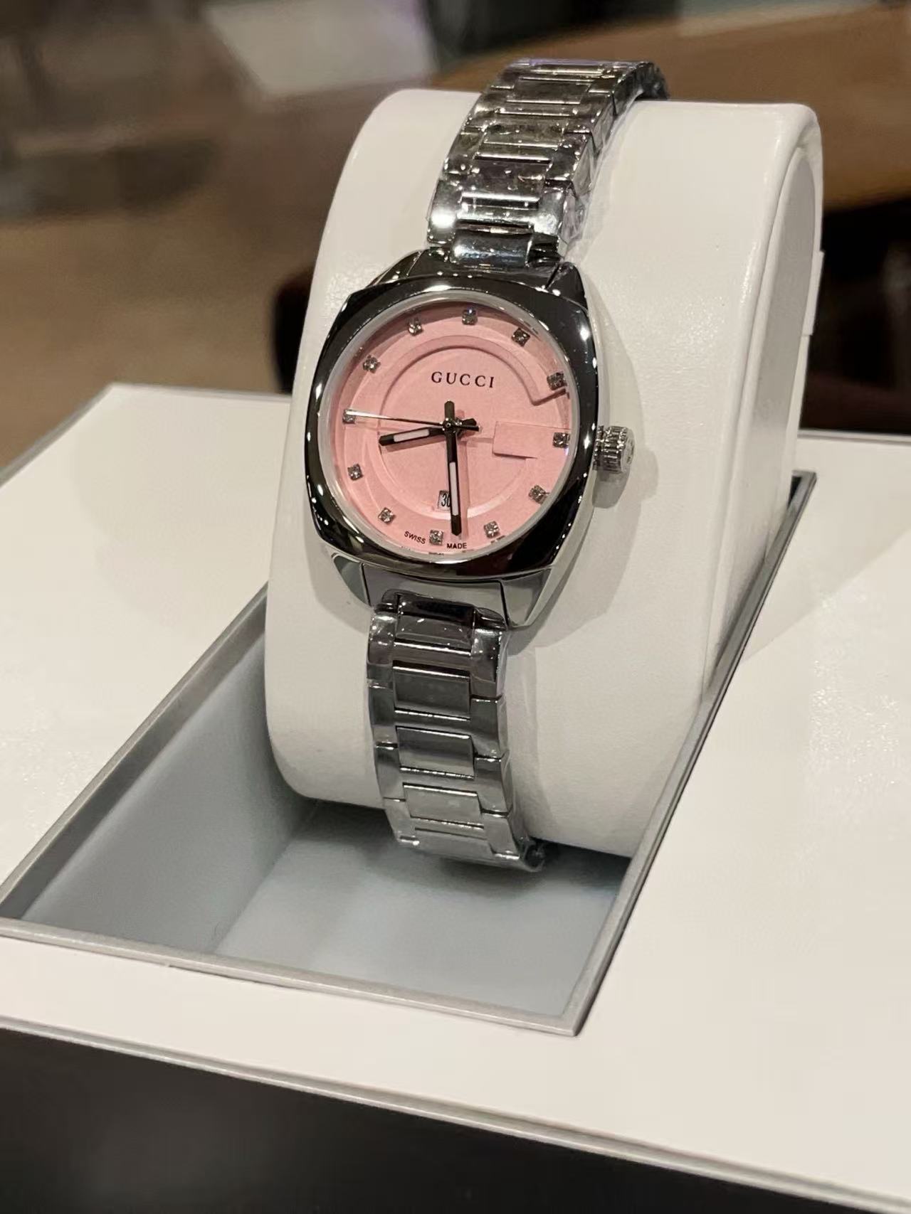 GUCC1 スチールストラップ レディース腕時計【50％割引+送料無料】