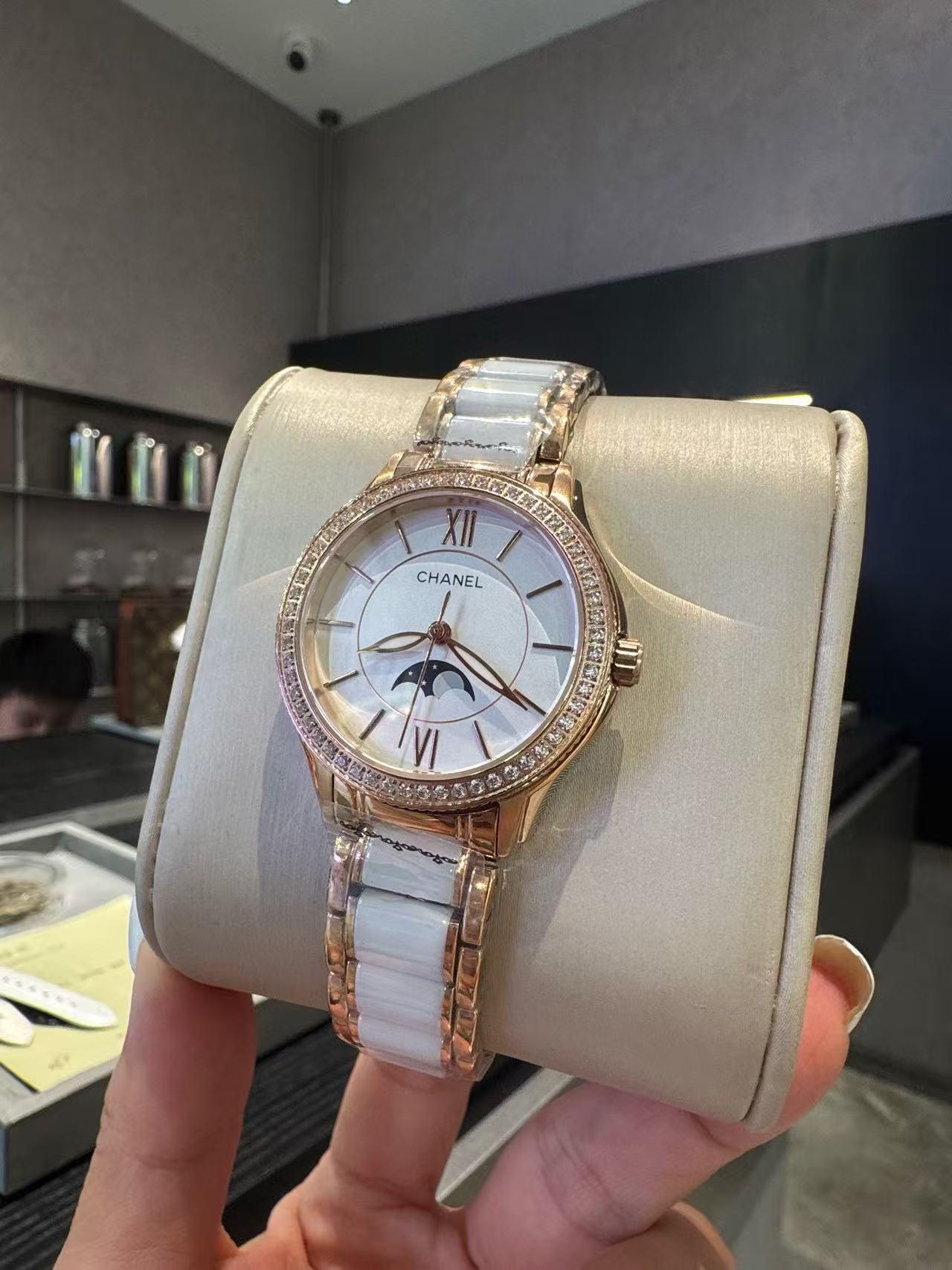 CHANE1 セラミックストラップ レディースウォッチ【50％割引+送料無料】