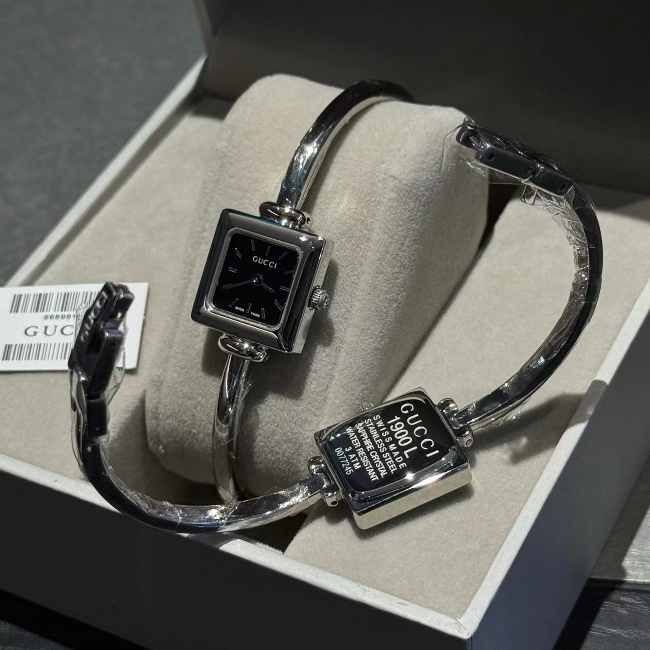 GUCC1 マザーオブパール スクエアディスクブレスレットウォッチ【50％割引+送料無料】