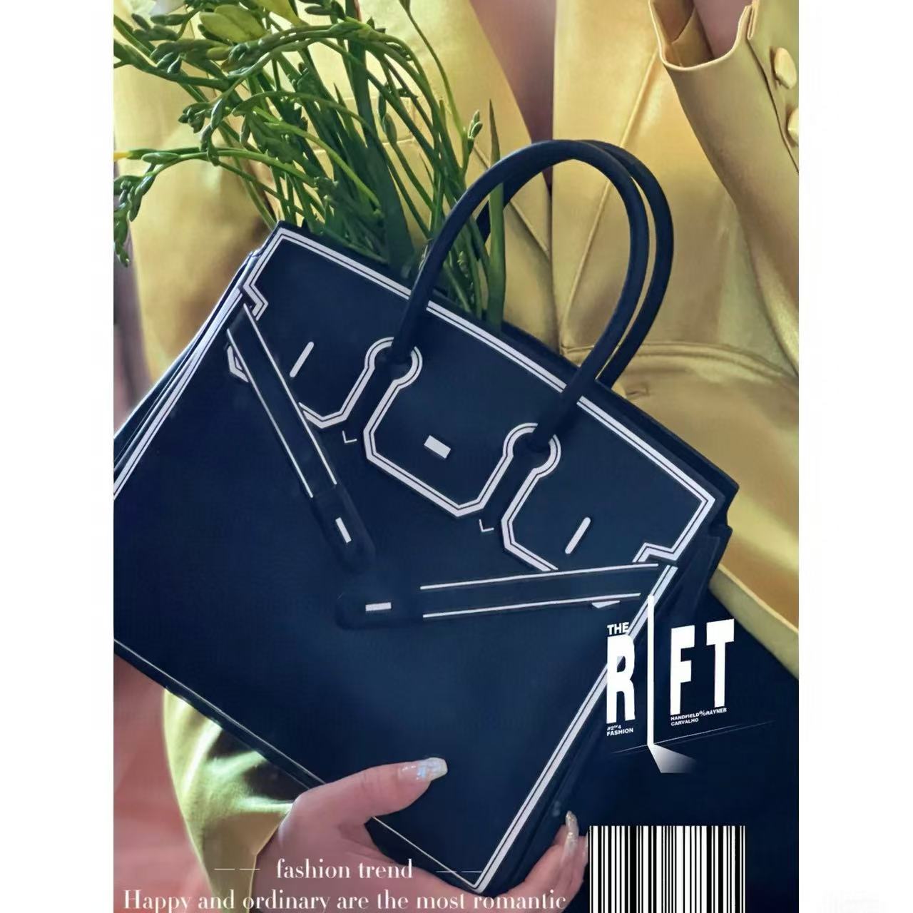 HERME5 高品質ペイントハンドバッグ【50％割引+送料無料】