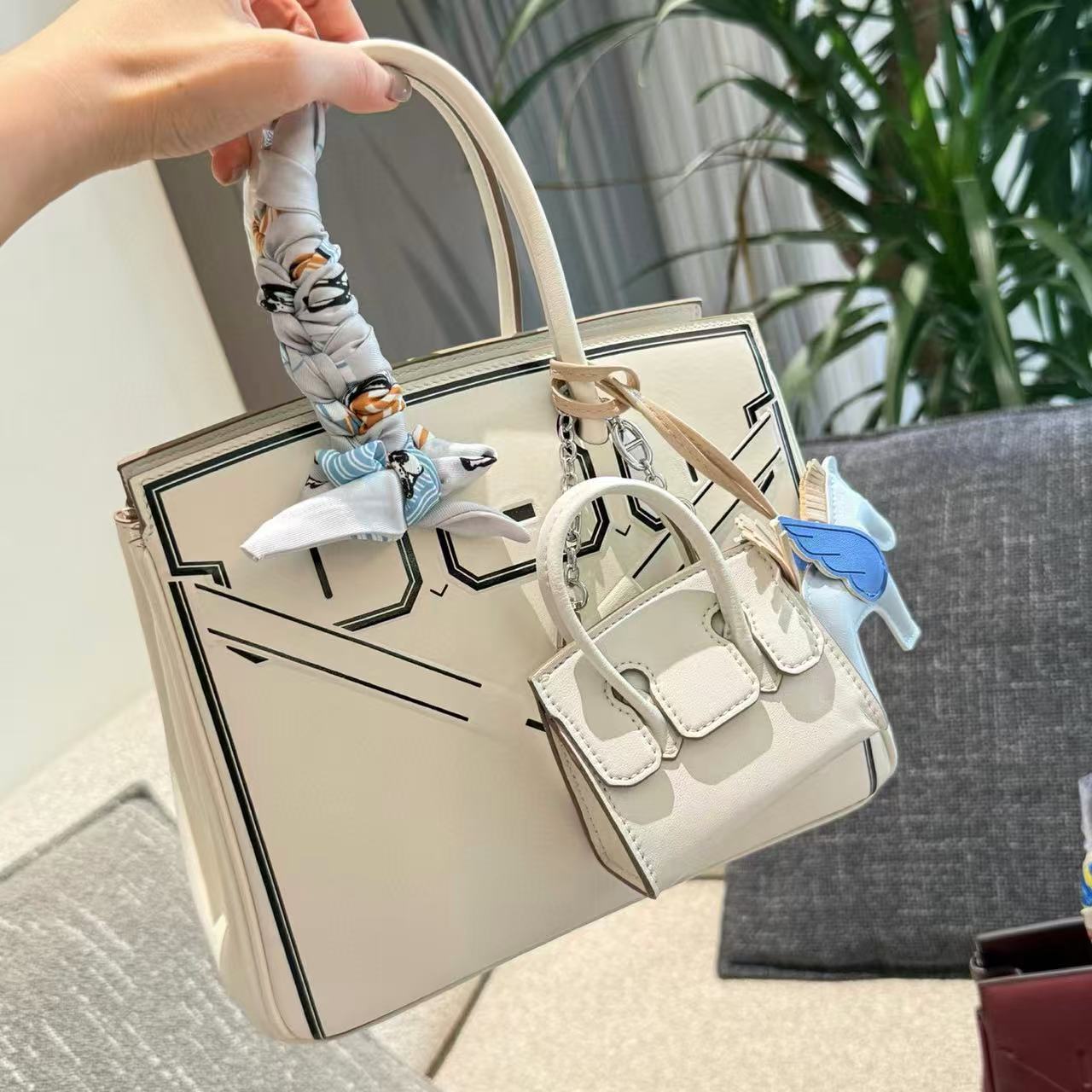 HERME5 高品質ペイントハンドバッグ【50％割引+送料無料】