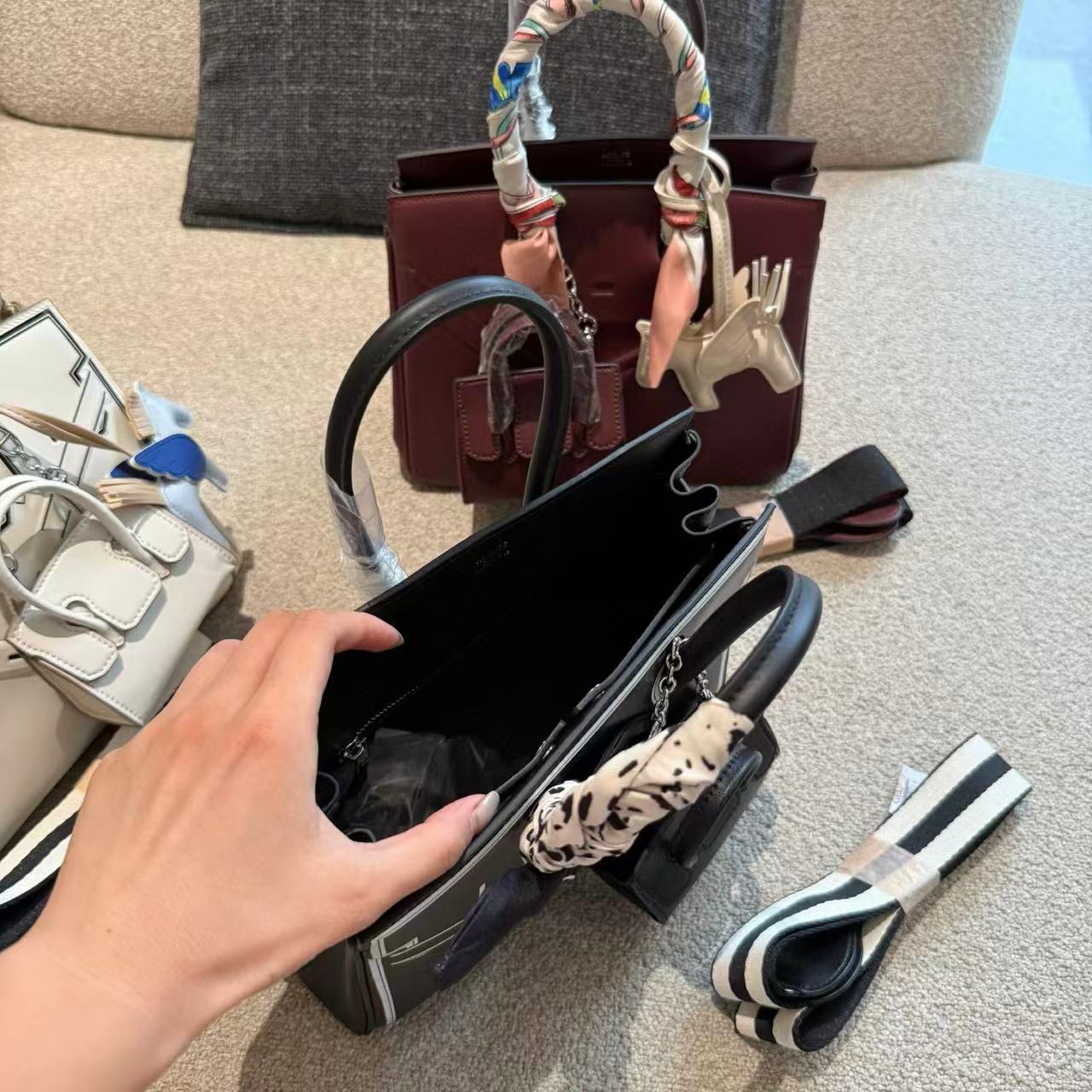 HERME5 高品質ペイントハンドバッグ【50％割引+送料無料】