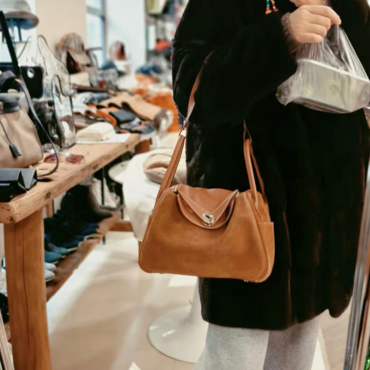 HERME5 高品質リンディショルダーハンドバッグ【50％割引+送料無料】