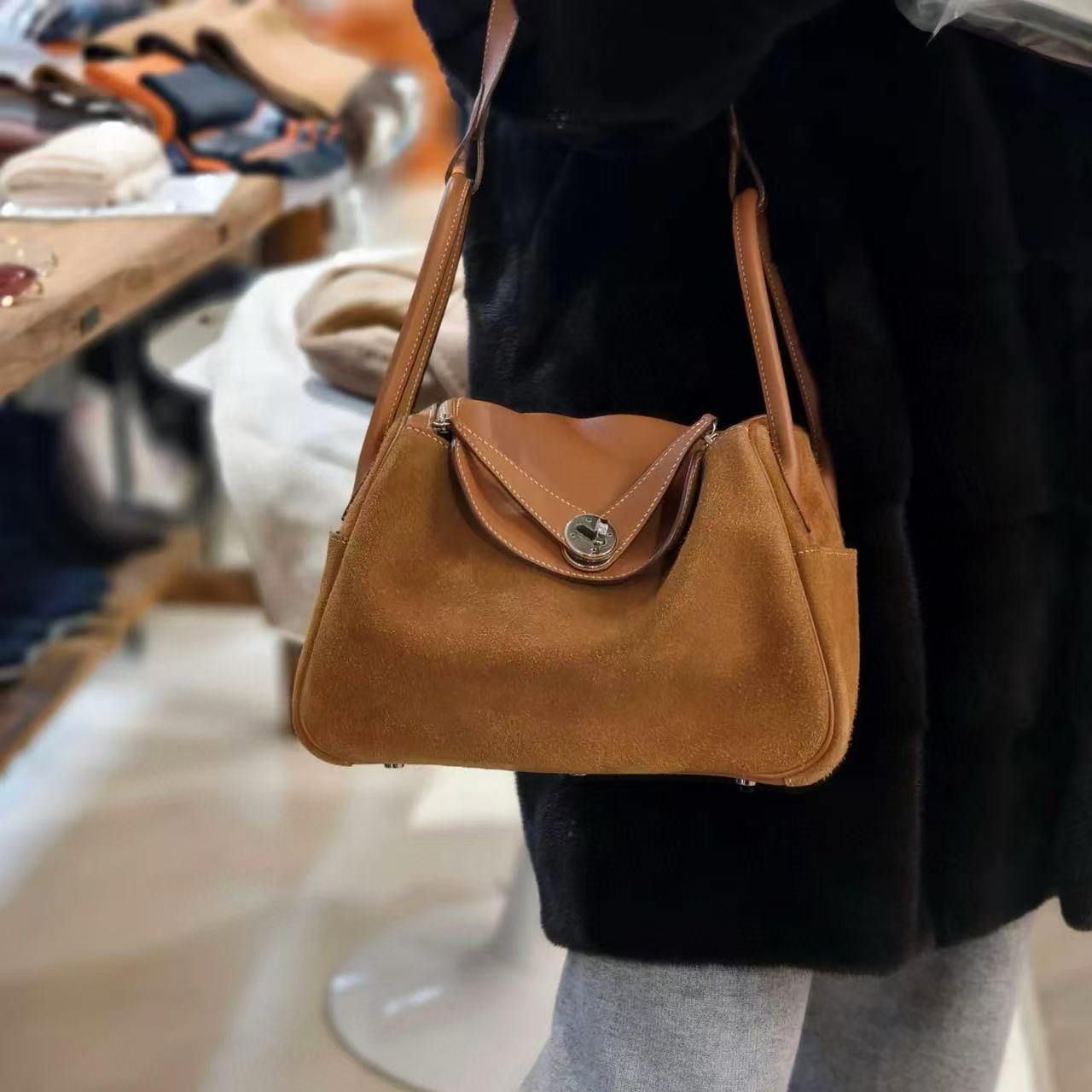 HERME5 高品質リンディショルダーハンドバッグ【50％割引+送料無料】