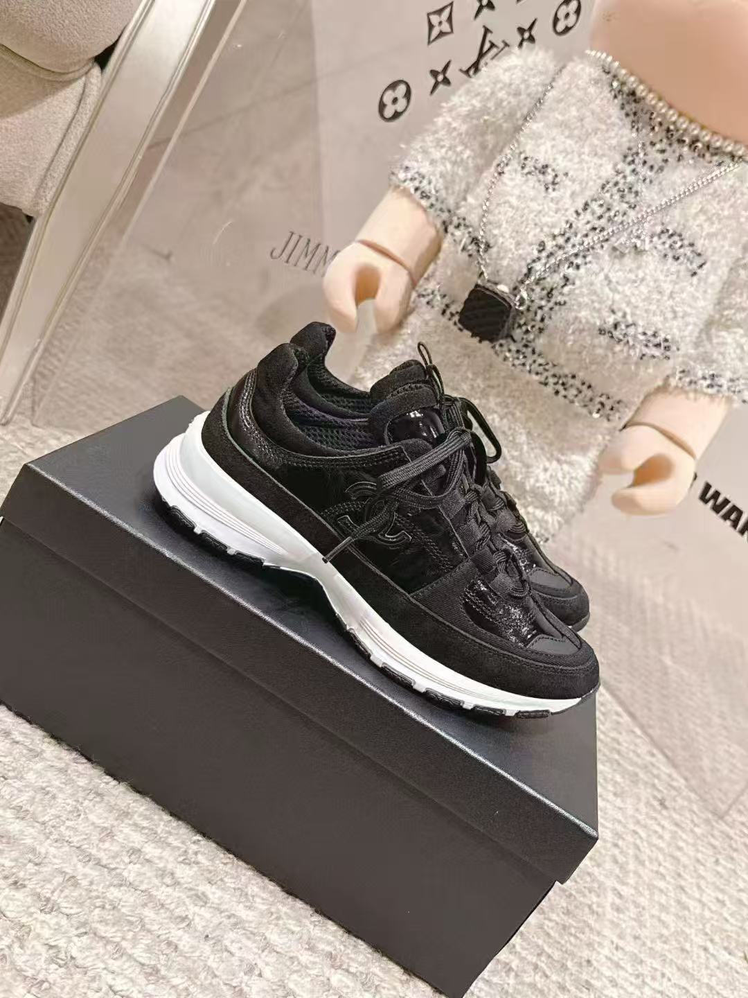 CHANE1 ダブルC レースアップ カジュアルシューズ【50％割引+送料無料】