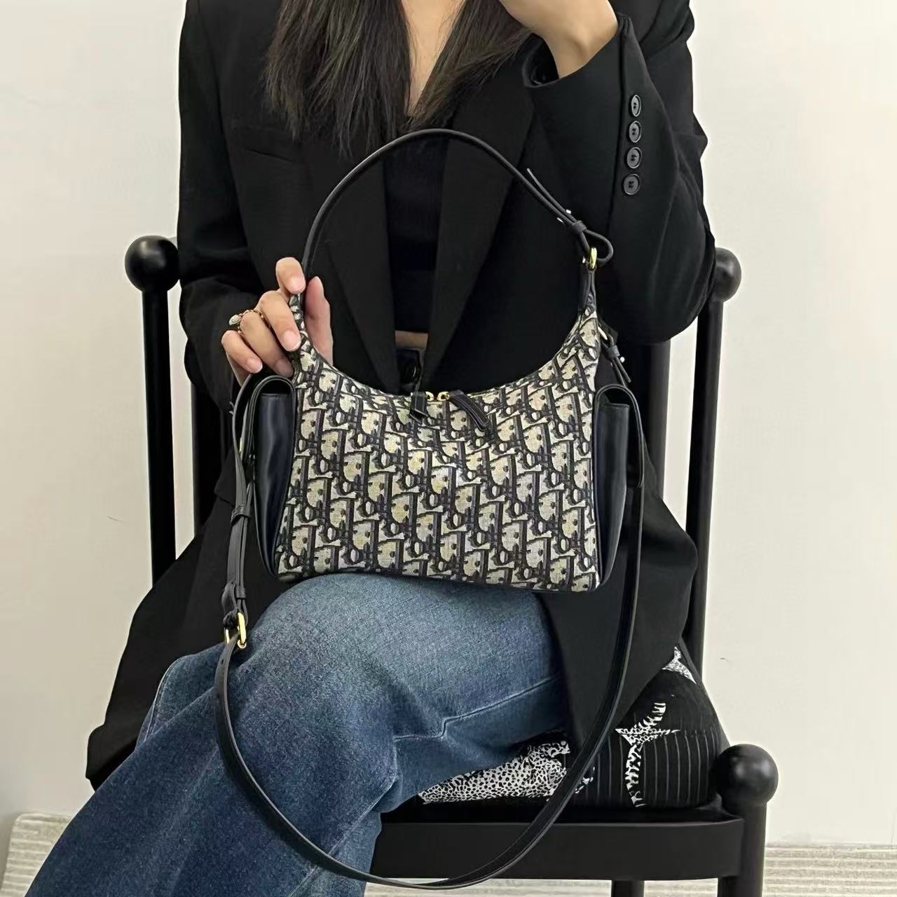 DI0R クラシック ジャカード ハンドバッグ【50％割引+送料無料】