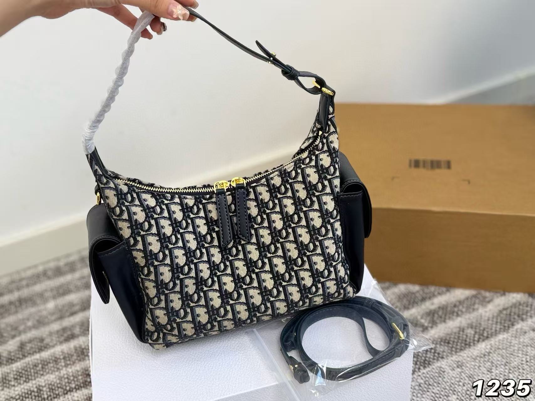 DI0R クラシック ジャカード ハンドバッグ【50％割引+送料無料】