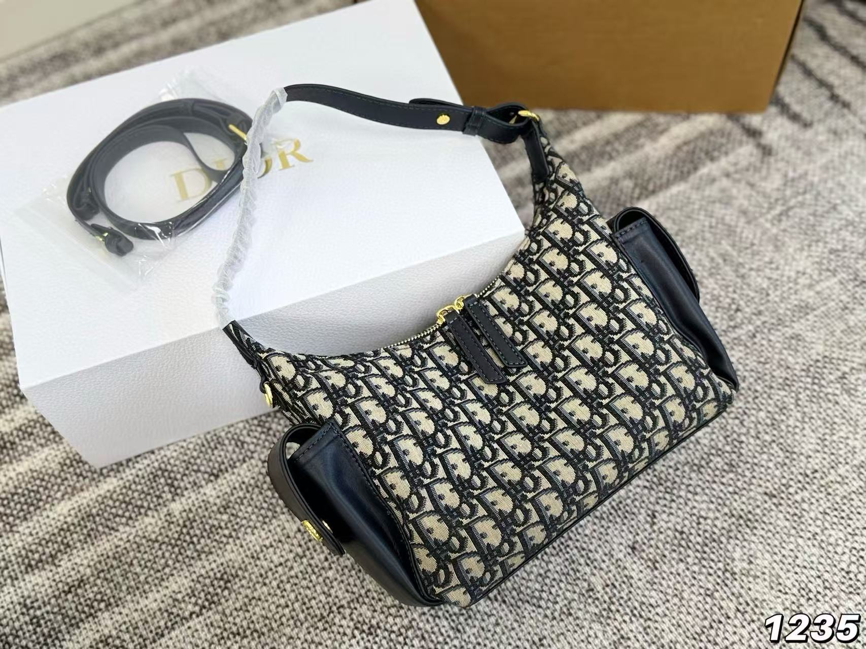 DI0R クラシック ジャカード ハンドバッグ【50％割引+送料無料】