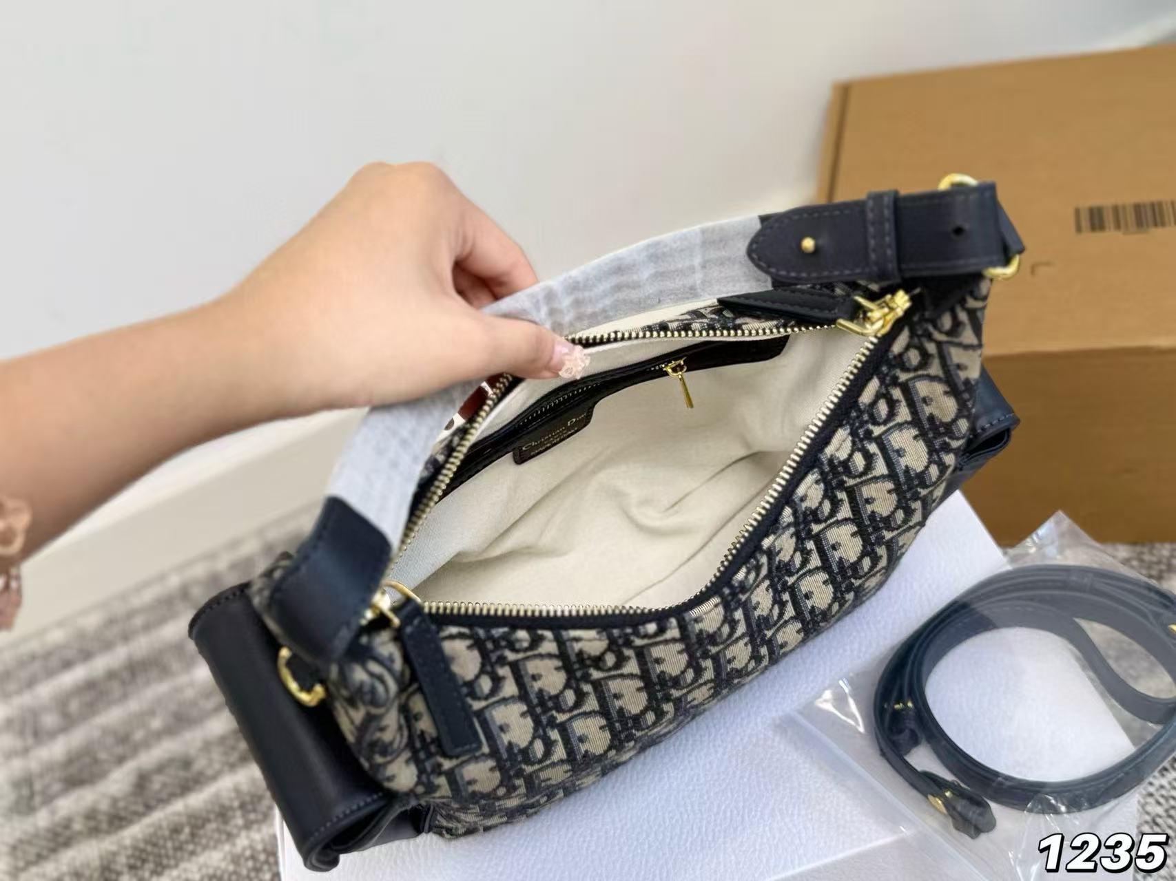 DI0R クラシック ジャカード ハンドバッグ【50％割引+送料無料】