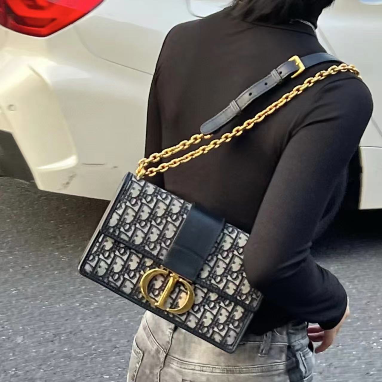 DI0R ジャカード CDチェーンバッグ【50％割引+送料無料】