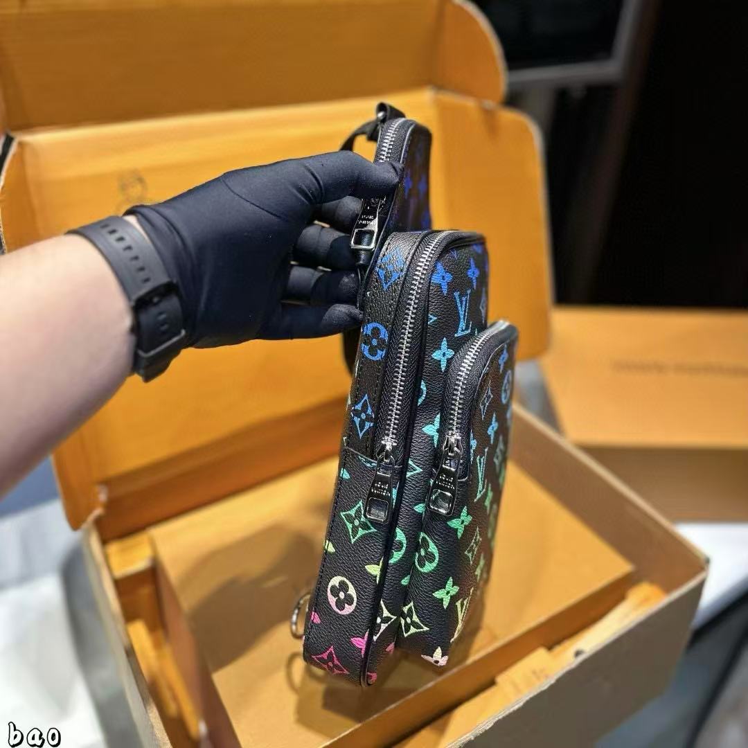 LVグラデーションメンズチェストバッグ【50％割引+送料無料】