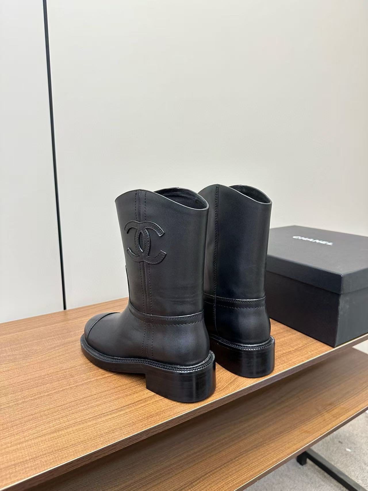 CHANE1 高品質ダブルCシープスキンアンクルブーツ【50％割引+送料無料】