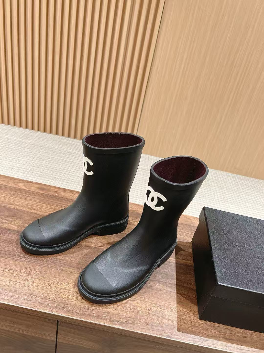 CHANE1 高品質ダブルCレインブーツ【50％割引+送料無料】