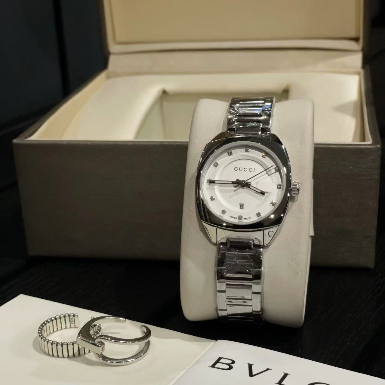 GUCC1 シンプルスチールストラップレディース腕時計【 50％割引+送料無料】