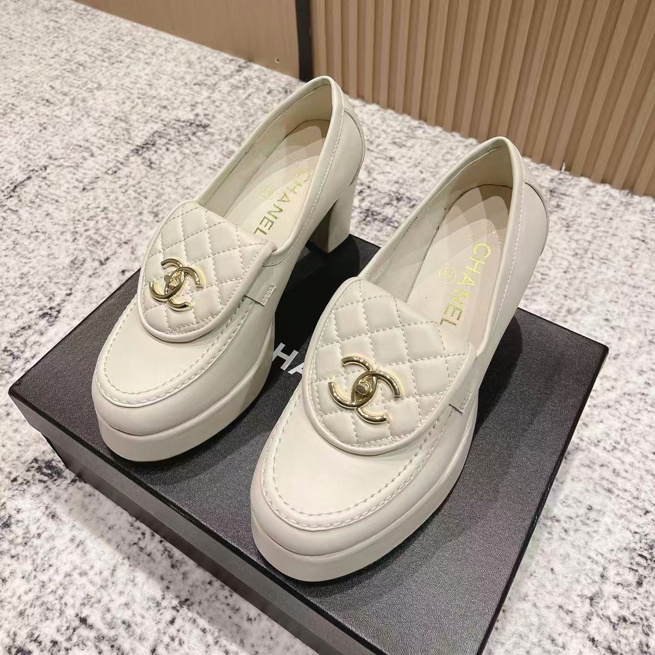 CHANE1高品質プラットフォームハイヒール【50％割引+送料無料】