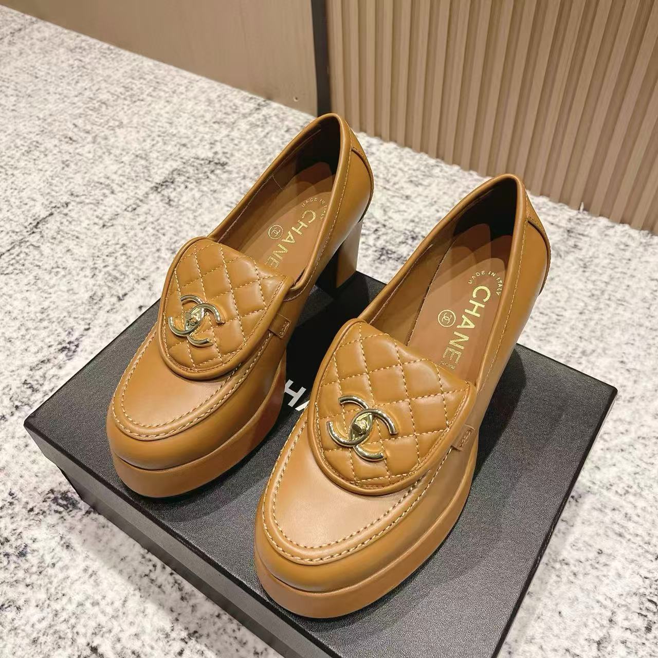 CHANE1高品質プラットフォームハイヒール【50％割引+送料無料】