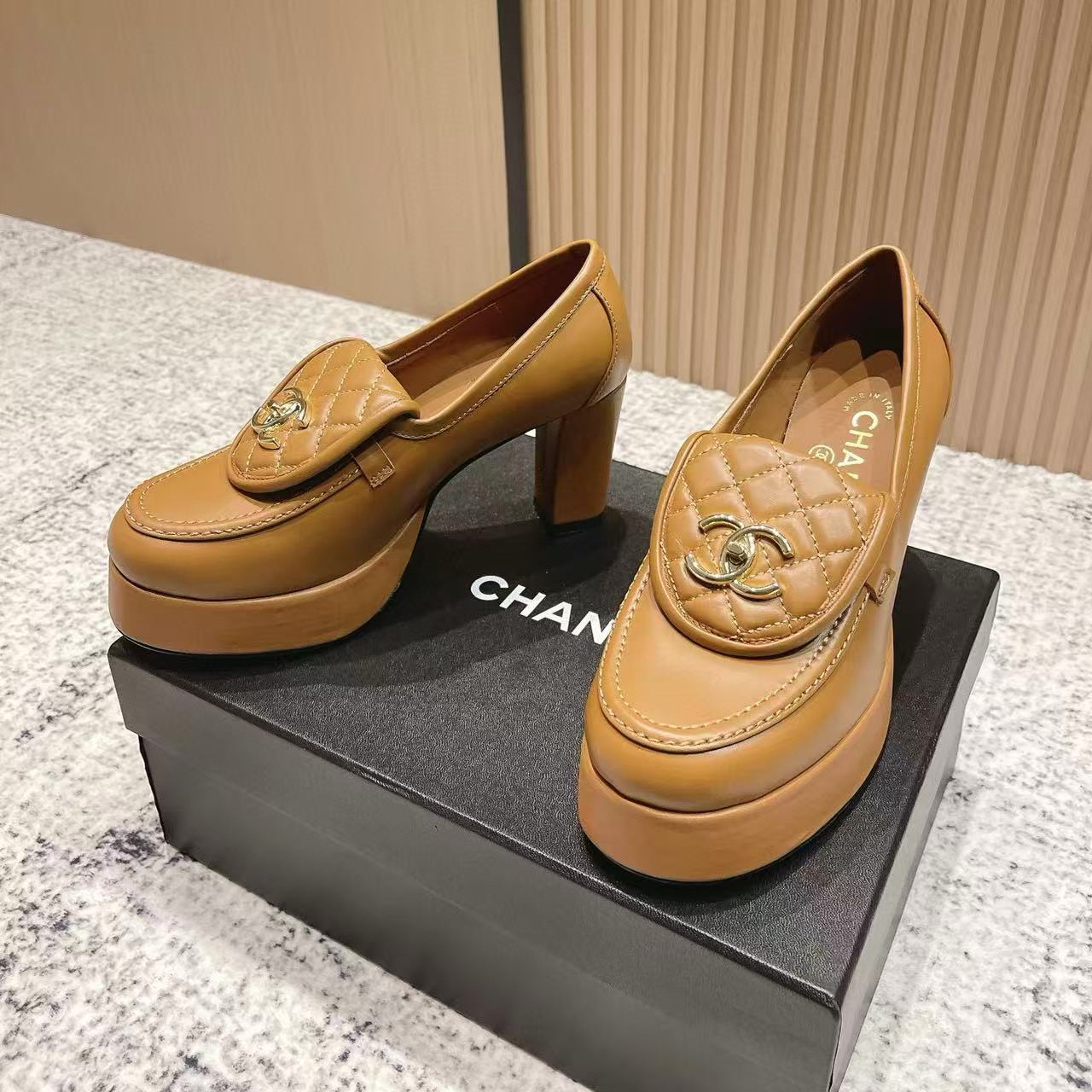 CHANE1高品質プラットフォームハイヒール【50％割引+送料無料】