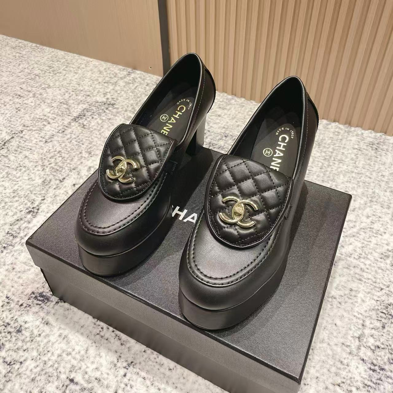 CHANE1高品質プラットフォームハイヒール【50％割引+送料無料】