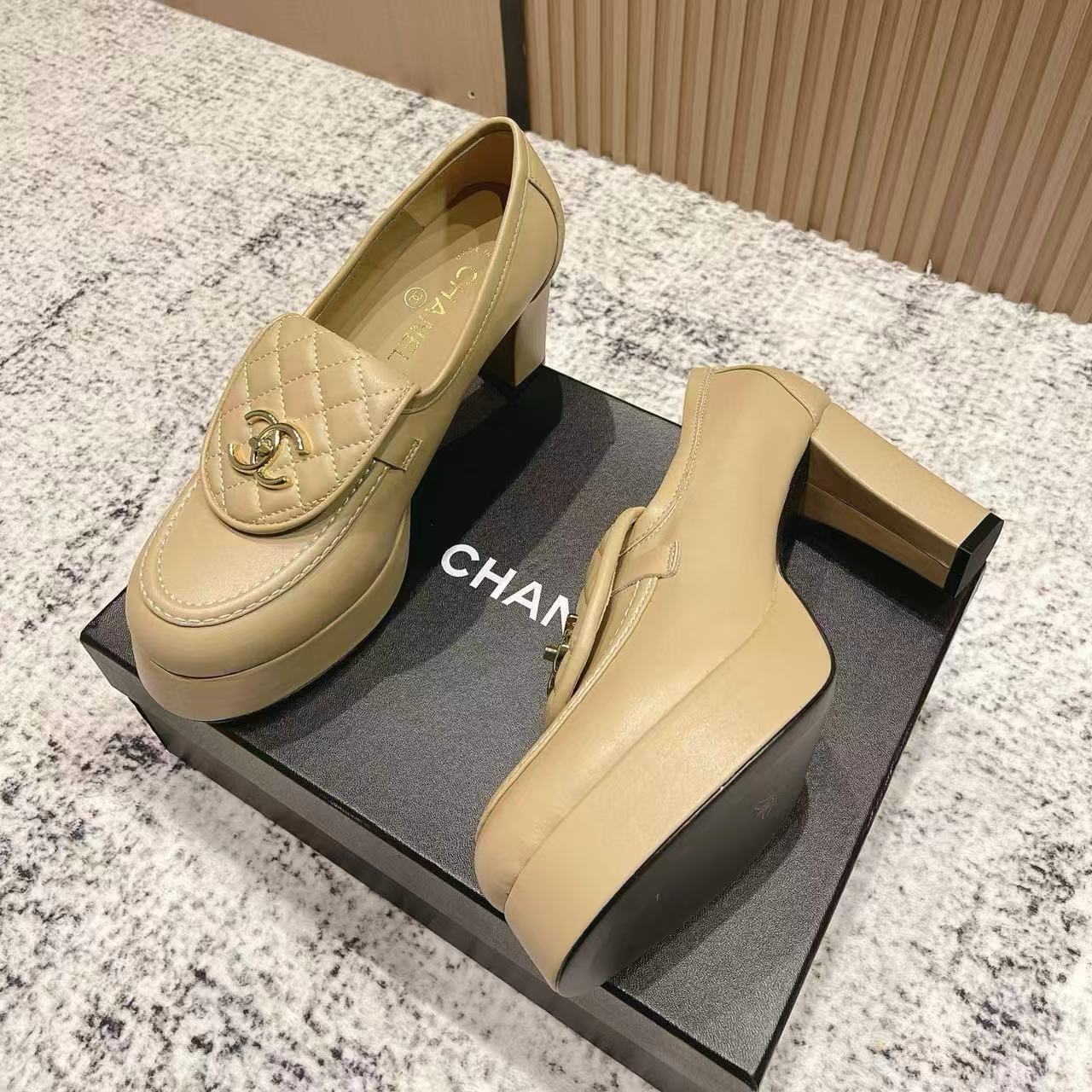 CHANE1高品質プラットフォームハイヒール【50％割引+送料無料】