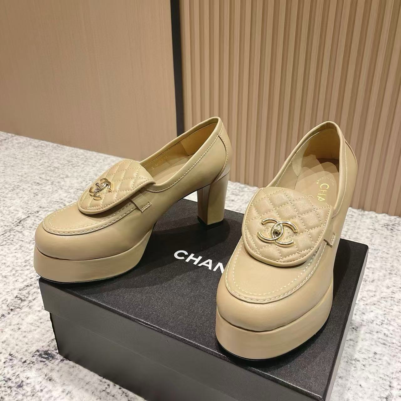 CHANE1高品質プラットフォームハイヒール【50％割引+送料無料】