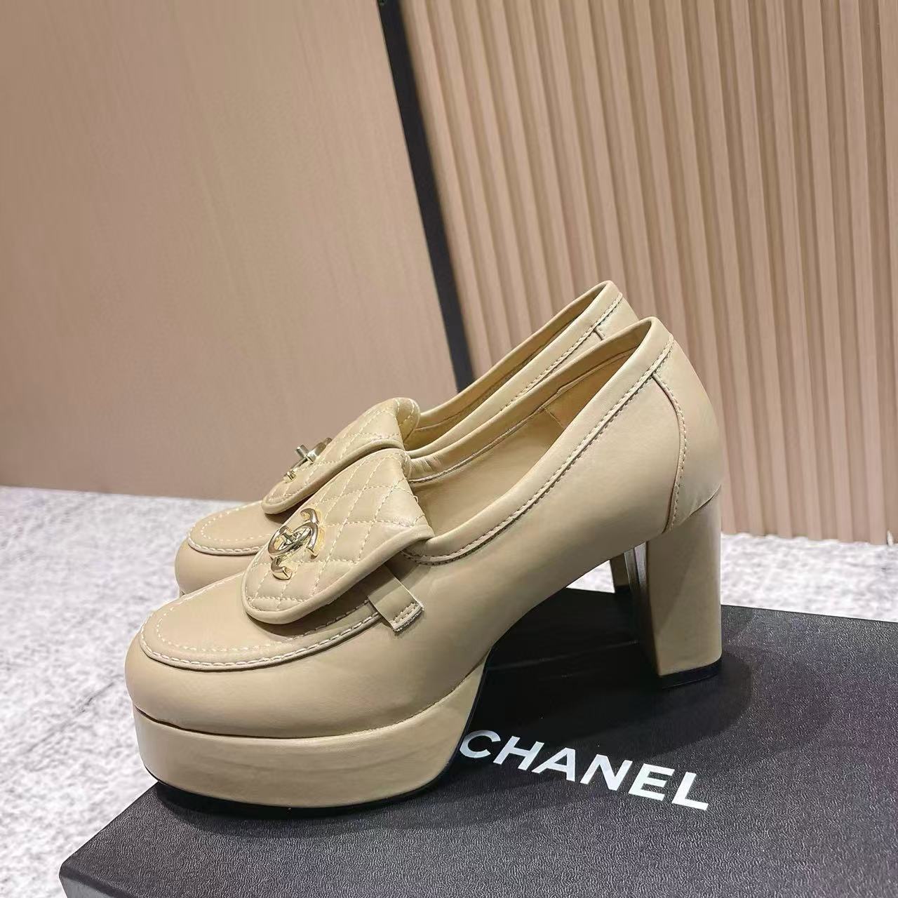 CHANE1高品質プラットフォームハイヒール【50％割引+送料無料】