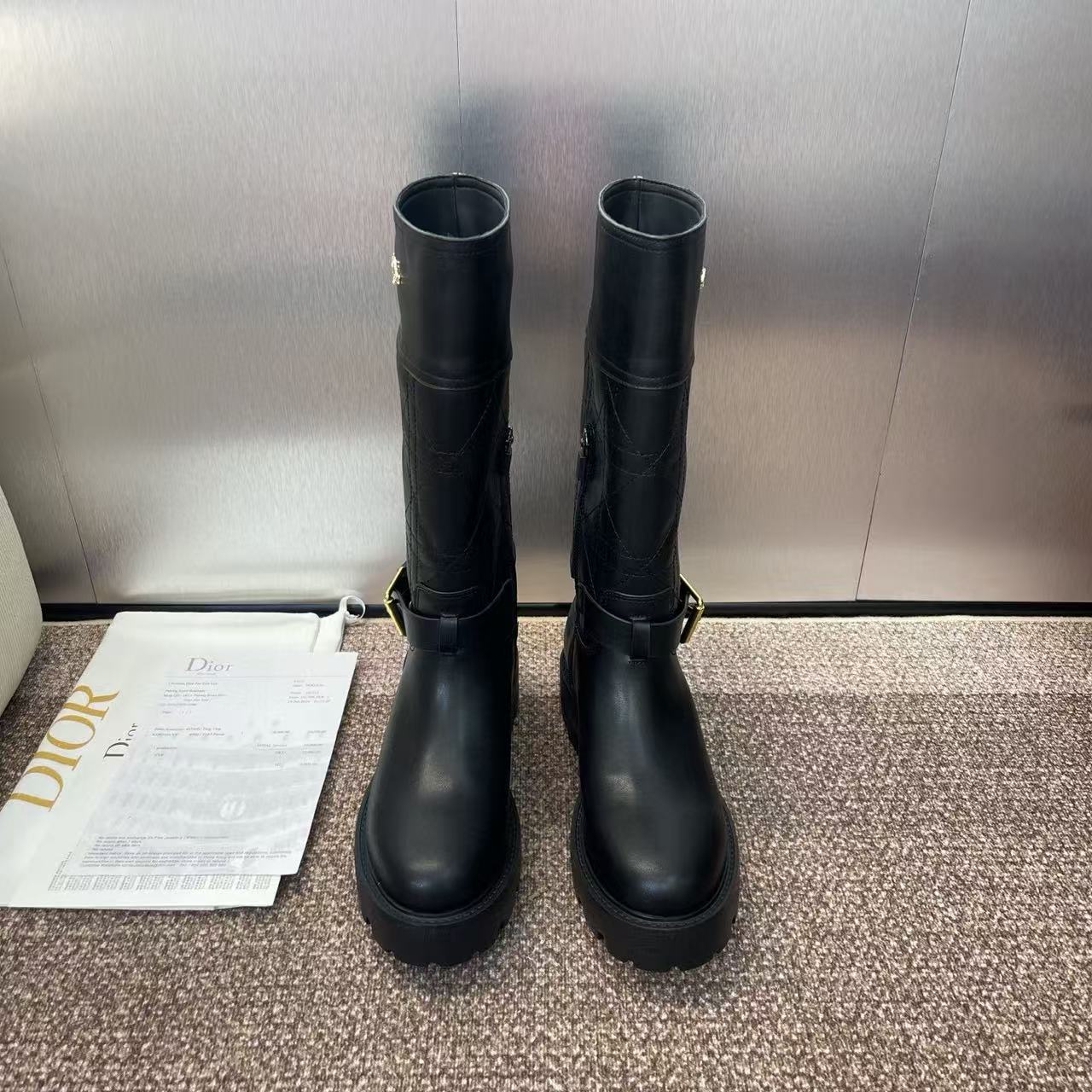 DI0R 高品質レザーモーターサイクルブーツ【50％割引+送料無料】