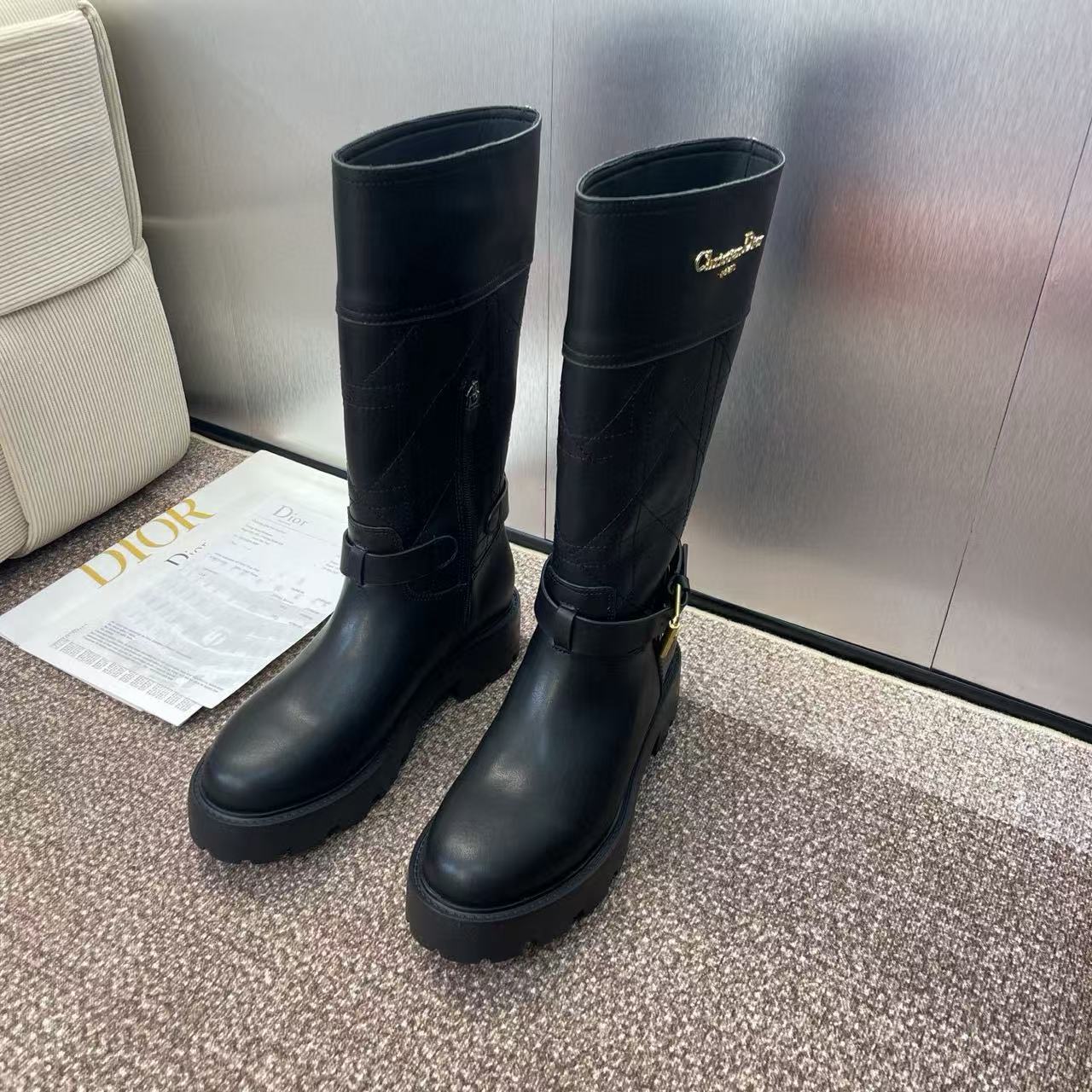 DI0R 高品質レザーモーターサイクルブーツ【50％割引+送料無料】