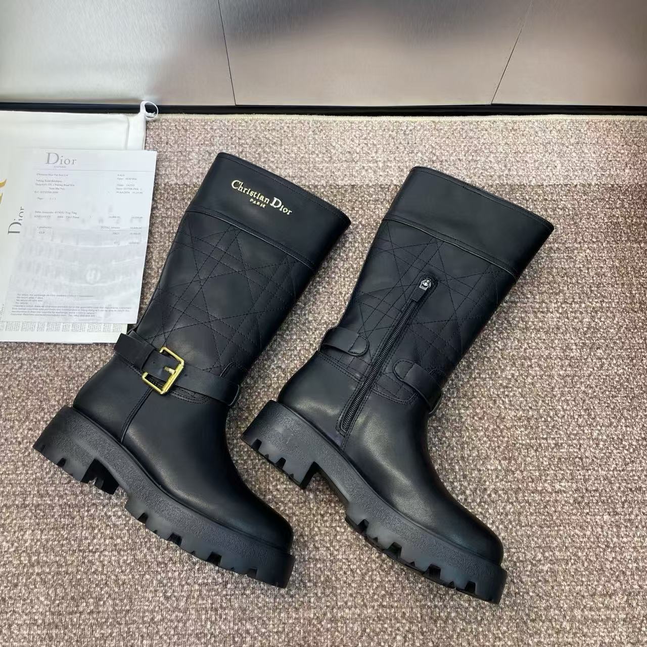 DI0R 高品質レザーモーターサイクルブーツ【50％割引+送料無料】