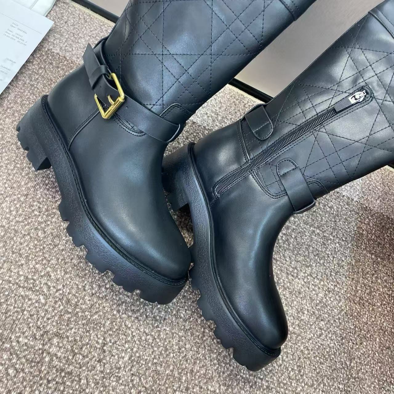 DI0R 高品質レザーモーターサイクルブーツ【50％割引+送料無料】