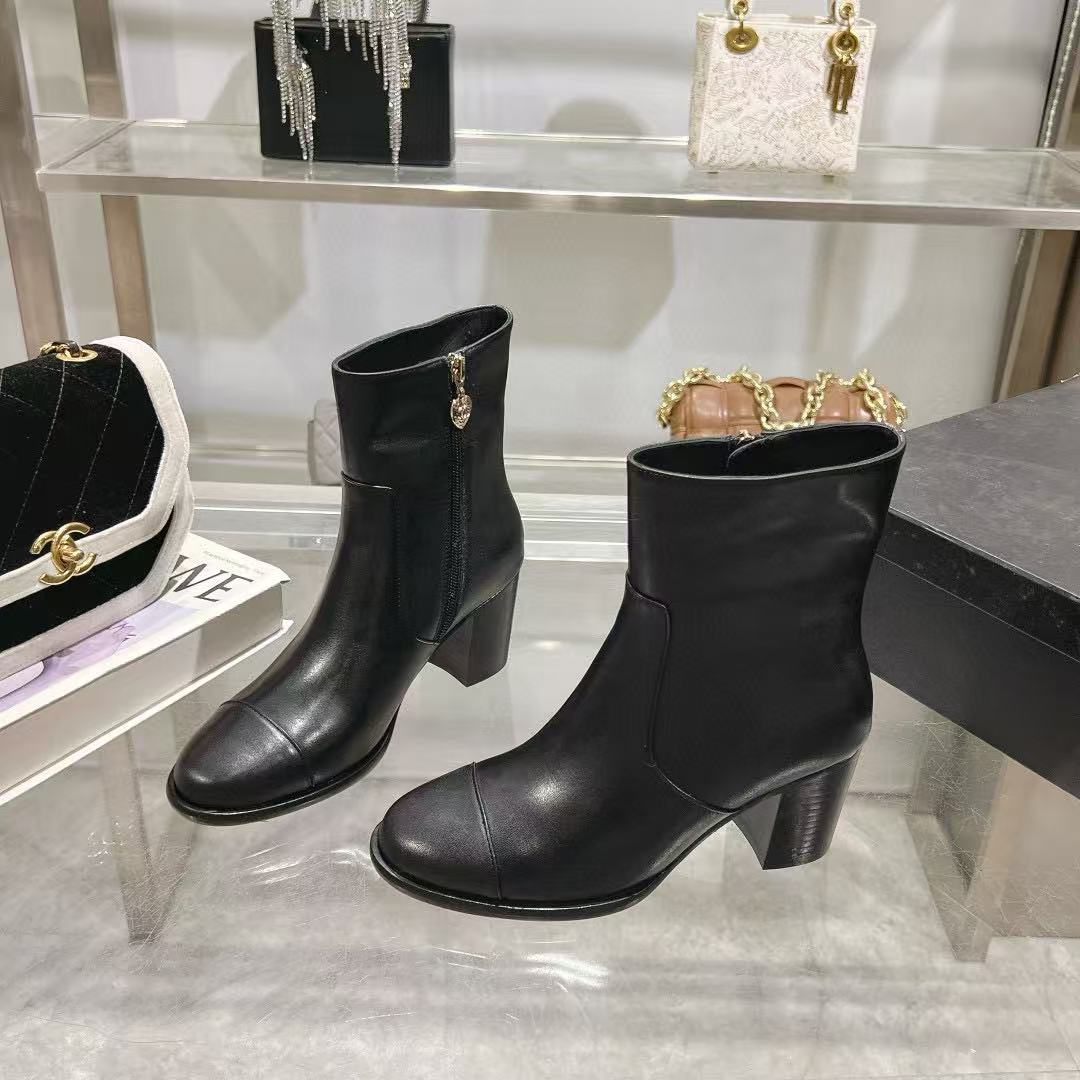 CHANE1 高品質シンプルシープスキンアンクルブーツ【50％割引+送料無料】