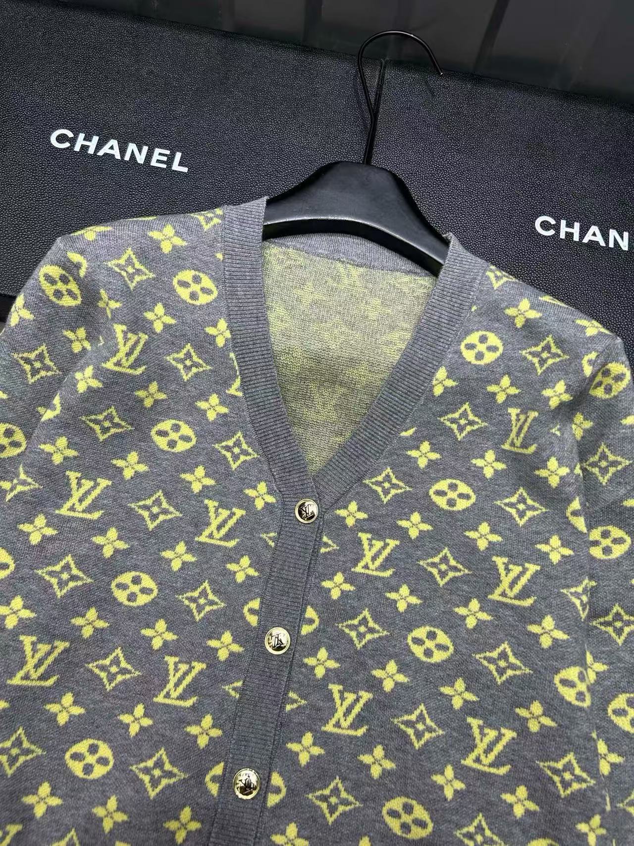 LVプリントウールカーディガン【50％割引+送料無料】