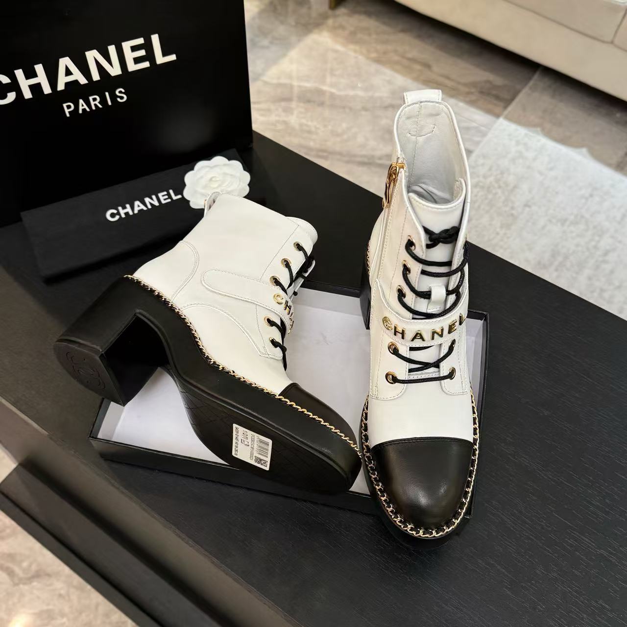 CHANE1 高品質秋冬用レースアップアンクルブーツ【50％割引+送料無料】