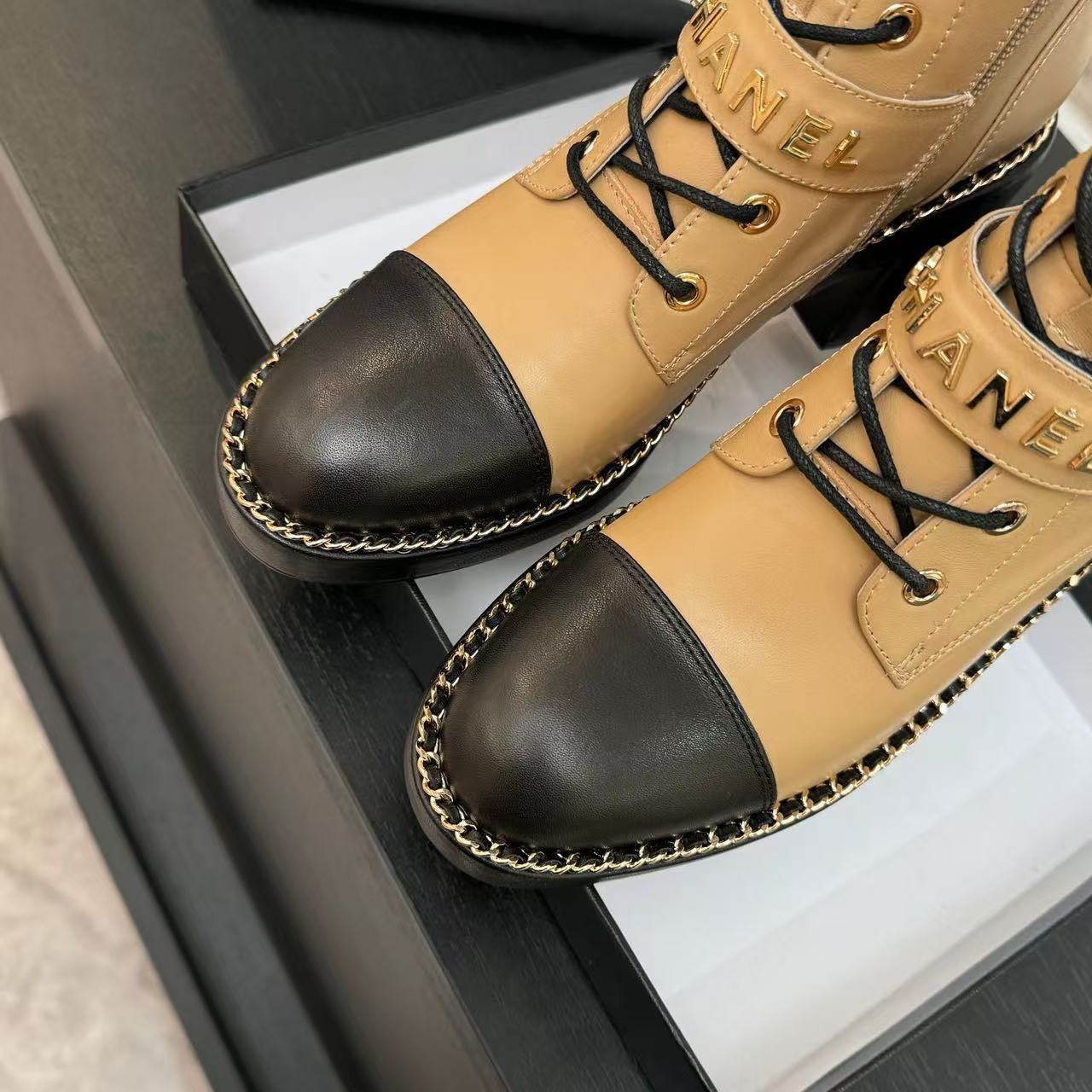 CHANE1 高品質秋冬用レースアップアンクルブーツ【50％割引+送料無料】