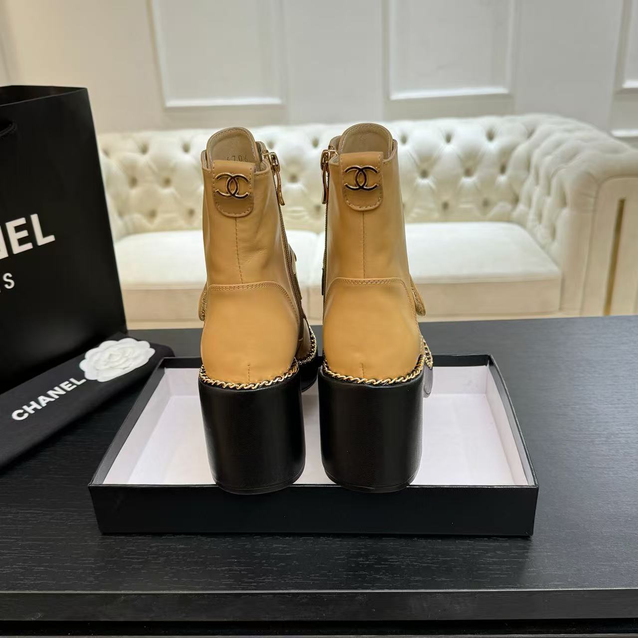 CHANE1 高品質秋冬用レースアップアンクルブーツ【50％割引+送料無料】