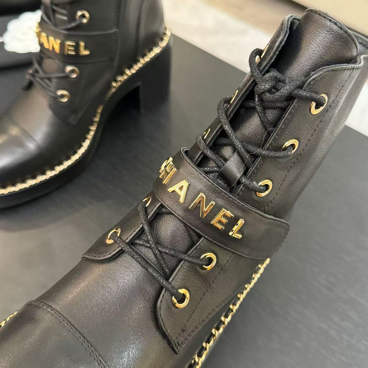 CHANE1 高品質秋冬用レースアップアンクルブーツ【50％割引+送料無料】