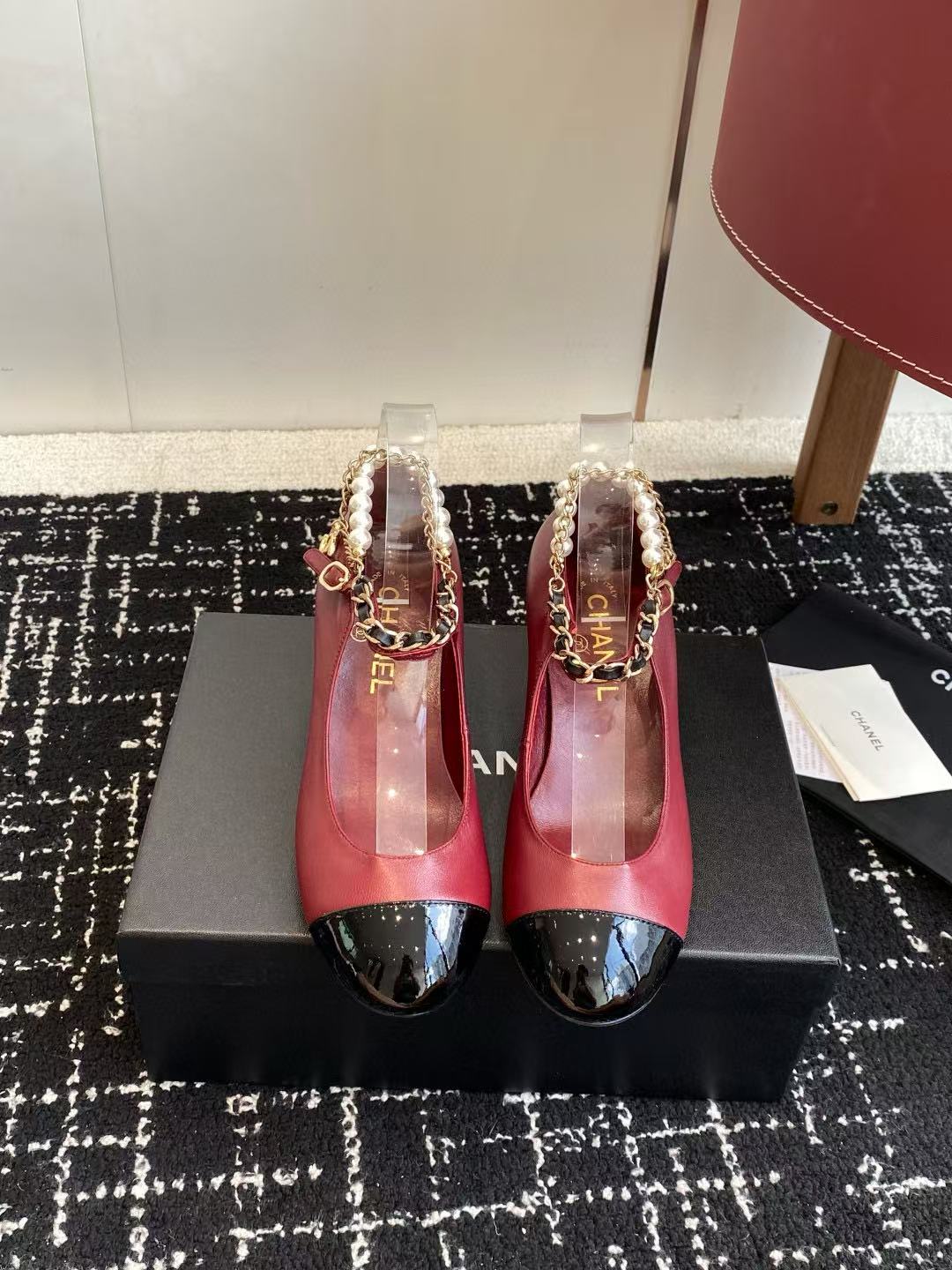 CHANE1 高品質パールローヒール【50％割引+送料無料】