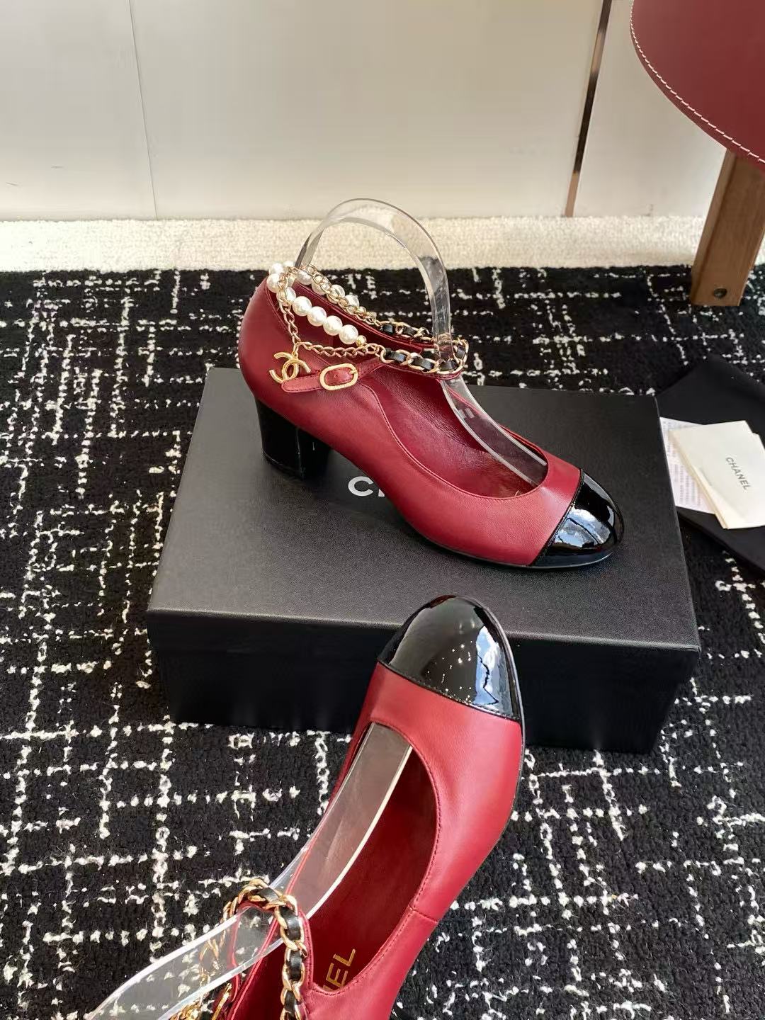 CHANE1 高品質パールローヒール【50％割引+送料無料】