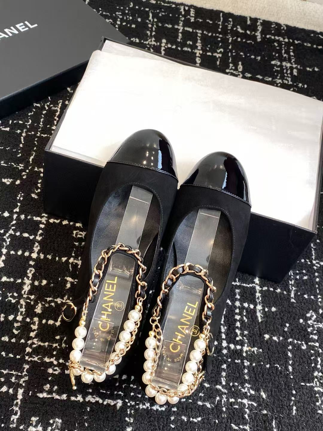 CHANE1 高品質パールローヒール【50％割引+送料無料】