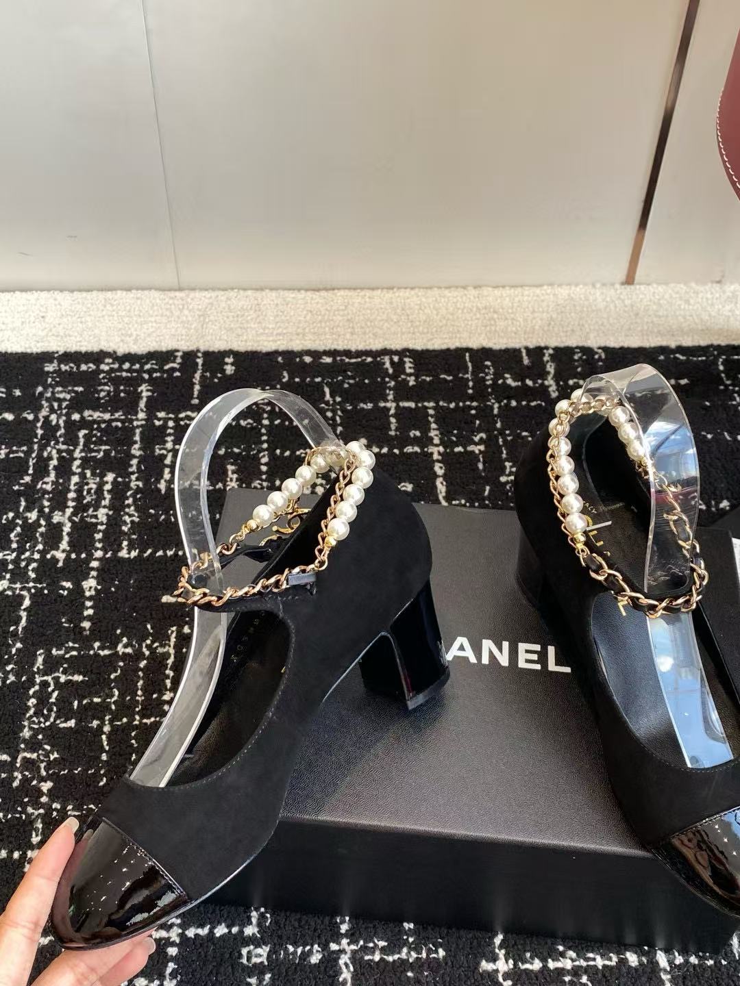 CHANE1 高品質パールローヒール【50％割引+送料無料】