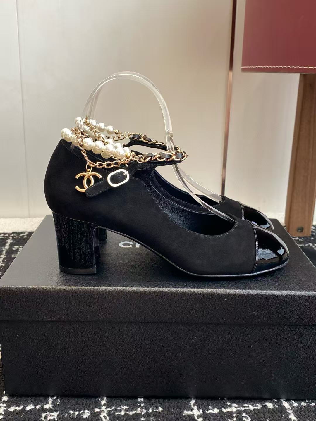 CHANE1 高品質パールローヒール【50％割引+送料無料】