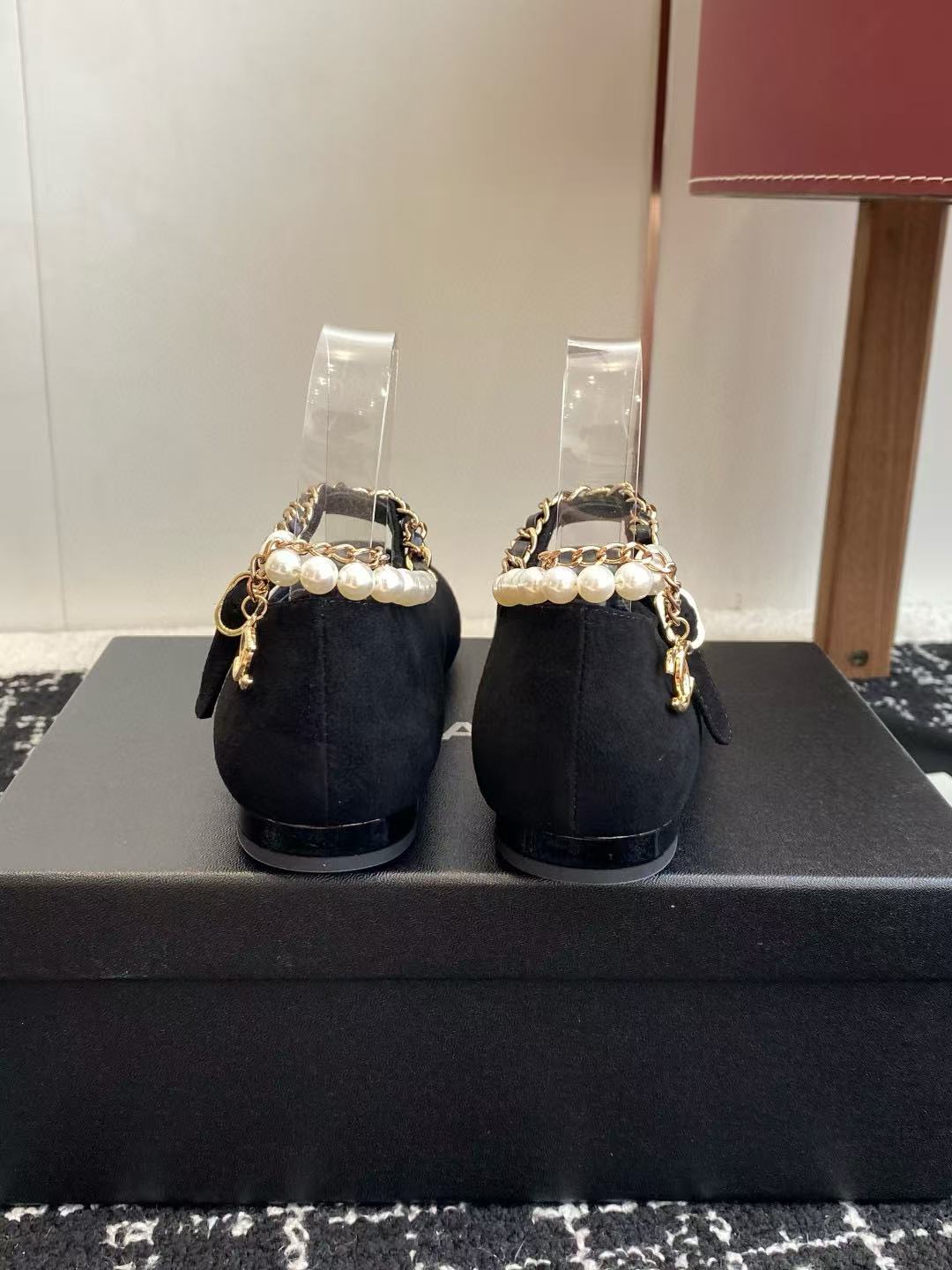 CHANE1 高品質パールメリージェーンフラットシューズ【50％割引+送料無料】