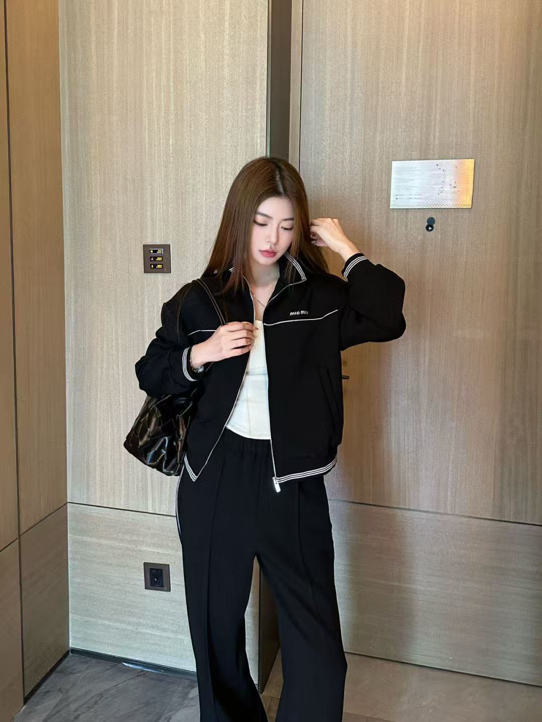 M1UM1U シンプルジャケット+パンツ ツーピースセット【50％割引+送料無料】