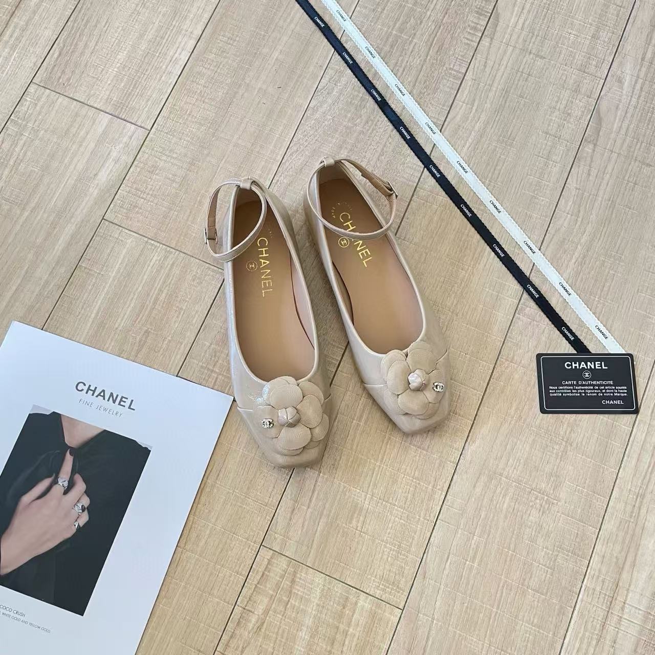 CHANE1 カメリア ラウンドトゥ フラットシューズ【50％割引+送料無料】